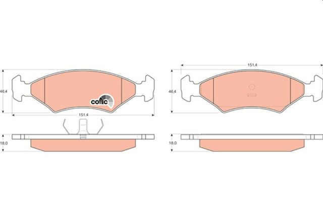 GDB255 Передние тормозные колодки купить Чернигов