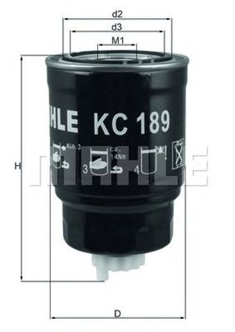 KC189 MAHLE Топливный фильтр купить в Ирпень