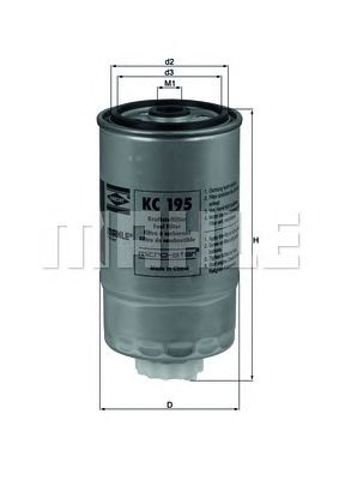 MAHLE KC195 Фильтр топливный в наличии Черкассы