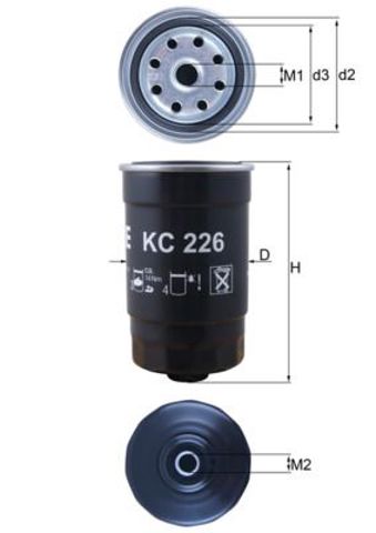 KC226 MAHLE Топливный фильтр купить в Сумы