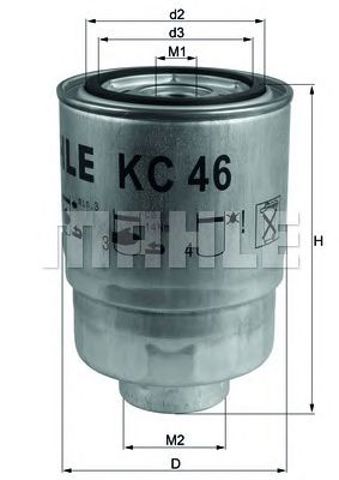 MAHLE KC46 Фильтр топливный в наличии Полтава