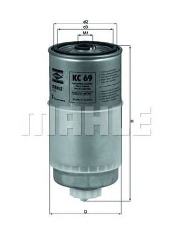 KC69 MAHLE Топливный фильтр купить в Черкассы
