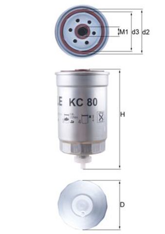 MAHLE KC80 Фильтр топливный в наличии Киев