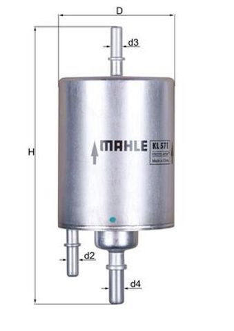 KL571 MAHLE Топливный фильтр купить в Запорожье