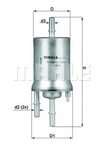 KL572 MAHLE Фильтр топливный купить в Чернигов