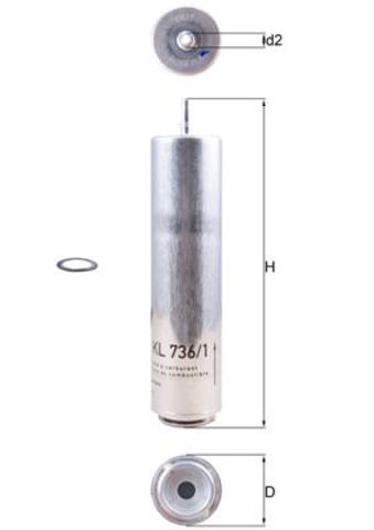 MAHLE KL7361D Фильтр топливный в наличии Киев