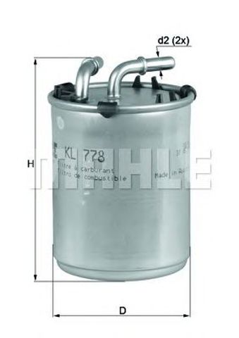 MAHLE KL778 Фильтр топливный в наличии Киев