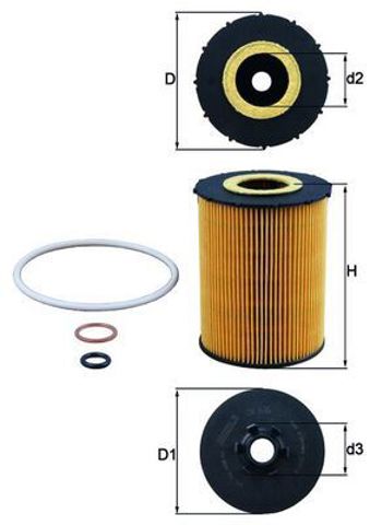MAHLE OX636D Масляный фильтр в наличии Одесса