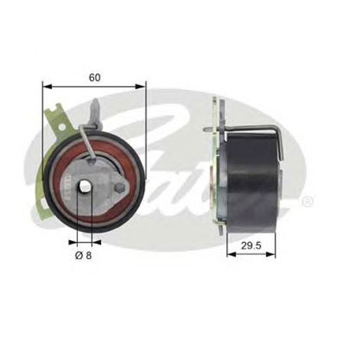 Ролик натяжителя ремня газораспределения T43186 GATES