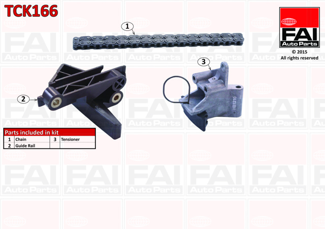Цепь ГРМ, комплект, верхняя TCK166 FAI
