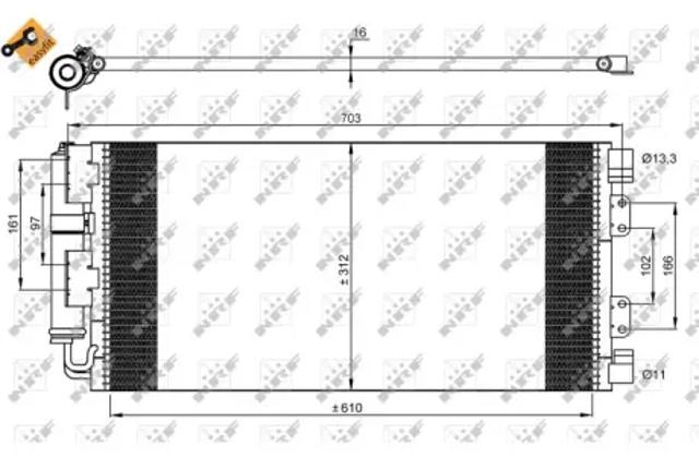 Трубопроводы и радиатор кондиционера 35548 NRF
