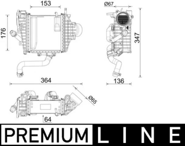 Радиатор интеркуллера CI641000P MAHLE