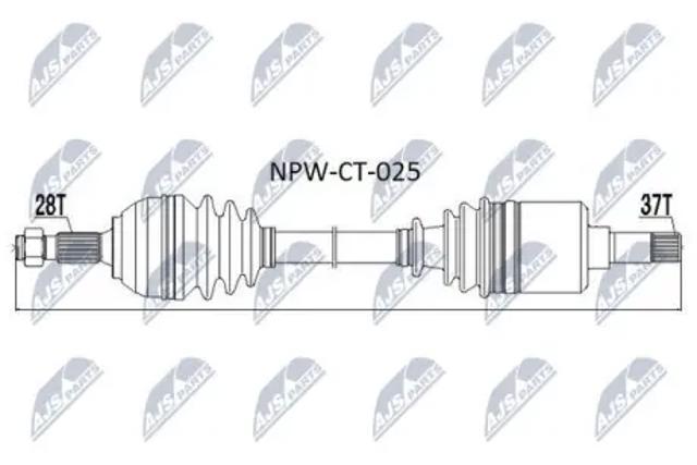 Левая полуось NPWCT025 NTY
