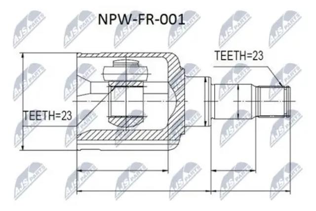 Граната внутренняя передняя левая NPWFR001 NTY