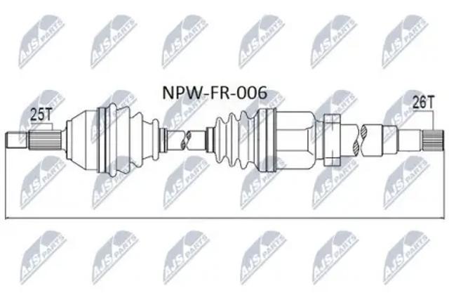 Привод передний правый NPWFR006 NTY