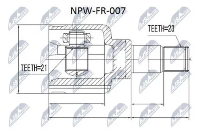 ШРУС внутренний передний левый NPWFR007 NTY