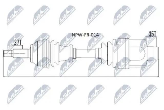 Полуось передняя, правая NPWFR014 NTY