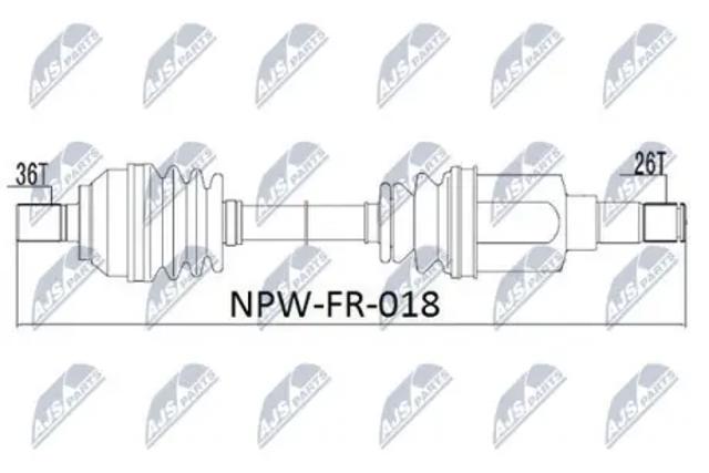 Привод передний левый NPWFR018 NTY