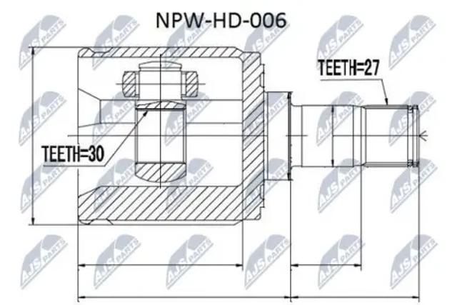 Шарнир привода внутренний NPWHD006 NTY