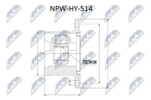 ШРУС внутренний передний правый NPWHY514 NTY