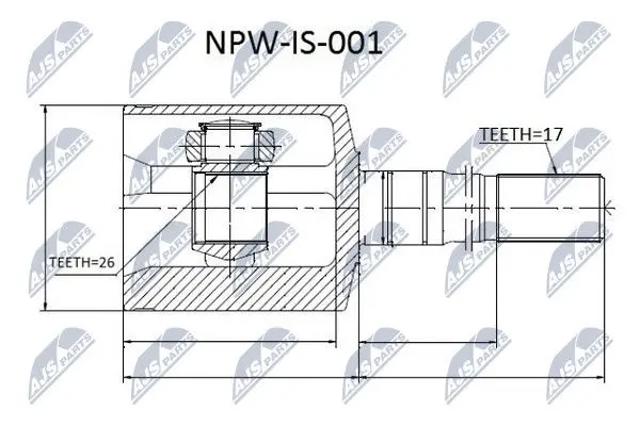 NPWIS001 NTY ШРУС внутренний правый купить в Чернигов