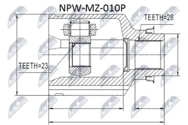 ШРУС внутренний передний правый NPWMZ010P NTY