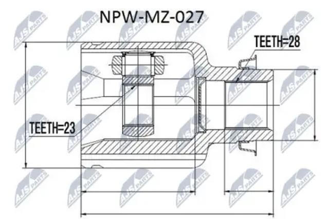 ШРУС внутренний передний правый NPWMZ027 NTY