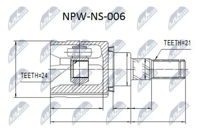 NPWNS006 ШРУС внутренний задний купить Полтава