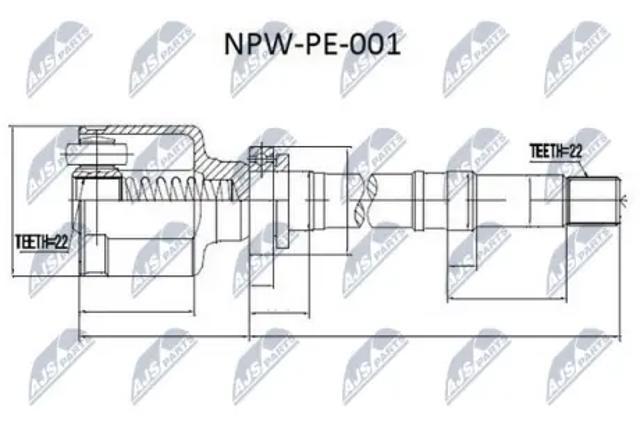 Шарнир привода наружный NPWPE001 NTY
