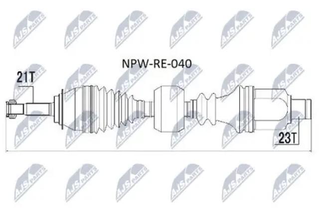 Вал приводной правый NPWRE040 NTY
