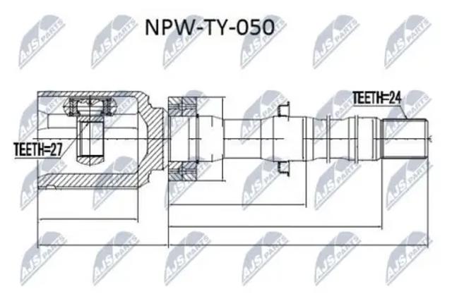 ШРУС внутренний передний правый NPWTY050 NTY