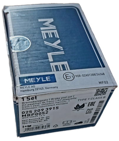MEYLE 0252093915 Передние тормозные колодки в наличии Житомир
