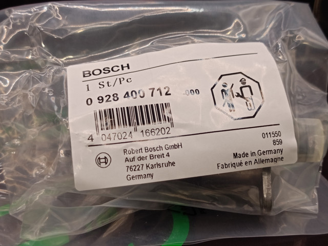 BOSCH 0928400712 Клапан регулировки давления (редукционный клапан ТНВД) Common-Rail-System в наличии Черкассы
