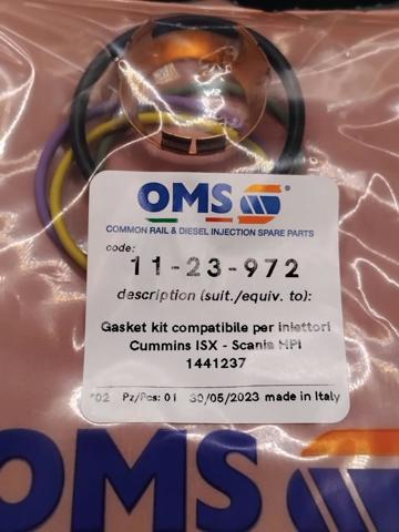 Кольцо форсунки инжектора, посадочное 1123972 OMS