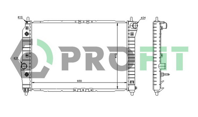 PROFIT PR1703A3 Радиатор охлаждения двигателя в наличии Киев