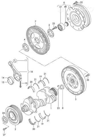 Volante de motor 059105266R VAG