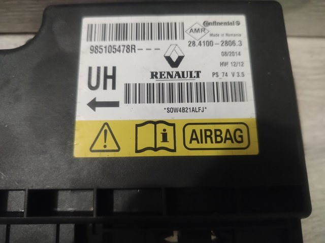 985105478R Модуль-процессор управления подушкой безопасности (ЭБУ AIRBAG) купить Львов