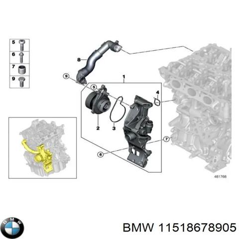 11518678905 BMW Помпа водяная (насос) охлаждения купить в Каменское