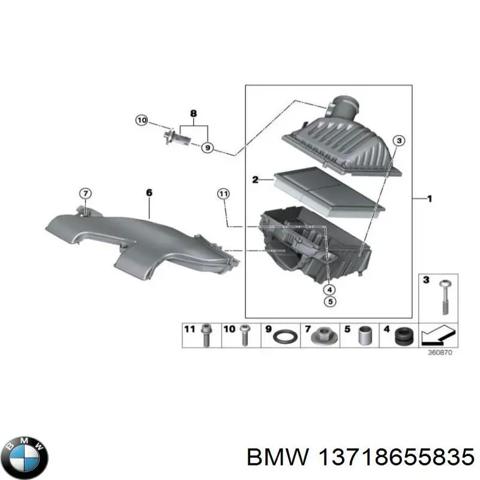 13718655835 BMW Корпус фильтра купить в Харьков