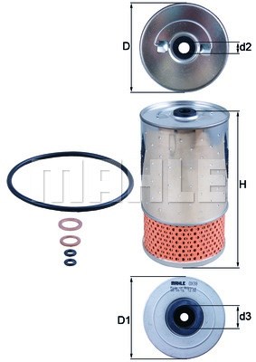 MAHLE OX38D Фильтр масляный в наличии Кривой Рог