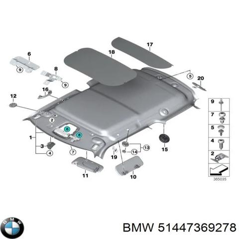Обивка крыши (потолок) 51447369278 BMW