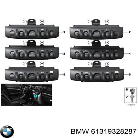 61319328287 BMW Блок кнопок центральной консоли купить в Черкассы