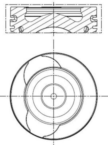 Поршня на 1 цилиндр, STD 021PI00128000 MAHLE