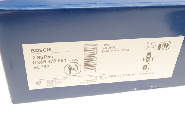 0986478884 BOSCH Тормозные диски купить в Павлоград