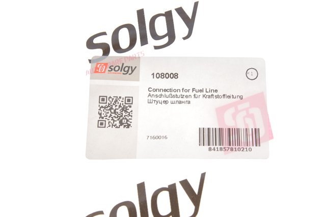 SOLGY 108008 Трубка топливная, обратная от форсунок в наличии Ирпень