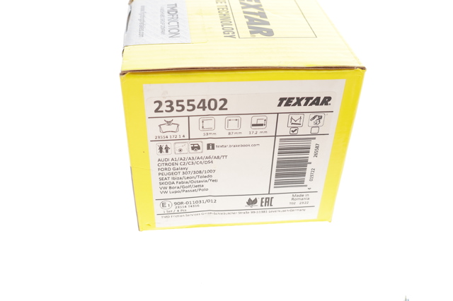 TEXTAR 2355402 Задние тормозные колодки в наличии Полтава