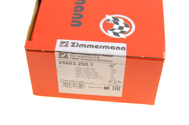 256832001 ZIMMERMANN Колодки тормозные передние дисковые купить в Днепр