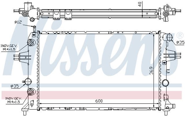 63003A NISSENS Радиатор охлаждения двигателя купить в Житомир