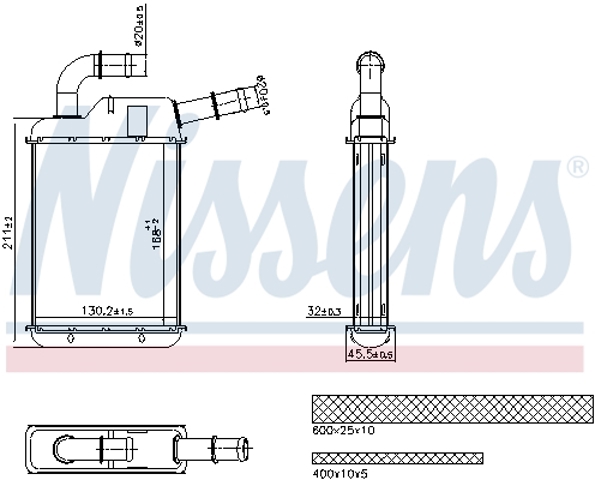 NISSENS 707279 Радиатор печки (отопителя) задний в наличии Черновцы
