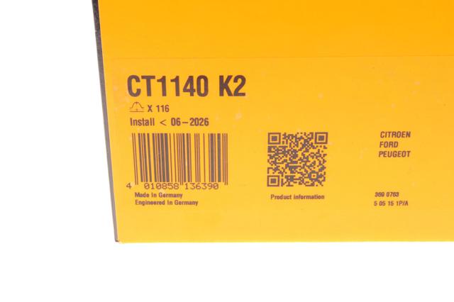 CONTINENTAL CT1140K2 Ремень ГРМ, комплект в наличии Тернополь